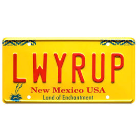 Breaking Bad Saul Goodman's 1997 Cadillac DeVille LWYRUP Metal Stamped Replica Prop License Plate