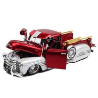 Street Low Lowriders 1951 Chevrolet Pickup Candy Red & White 1/24