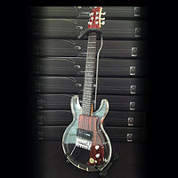 Keith Richards Rolling Stones See Through Dan Armstron Mini Guitar Replica Collectible