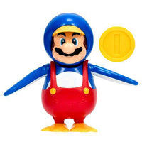 Penguin Mario with Coin Super Mario 4" Nintendo Action Figure