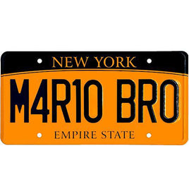 Super Mario Movie "M4R10 Bro" Metal Stamped Replica Prop License Plate