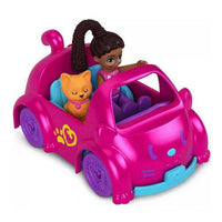 Polly Pocket Pollyville Micro Doll with Cat-Inspired Die-cast Car and Kitty Mini Figure