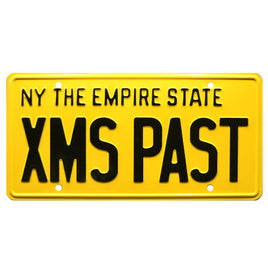 Scrooged Ghost of Christmas Past XMS PAST Metal Stamped Replica Prop License Plate