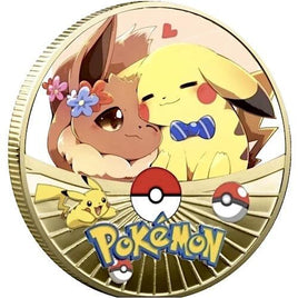 Pokemon Starry Sky Eevee & Pikachu Collectible Coin