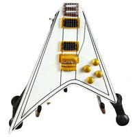 Randy Rhoades White Flying V Miniature Guitar