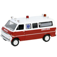 Airplane! '70 Ford Club Wagon Ambulance Greenlight Hollywood Diecast 1/64