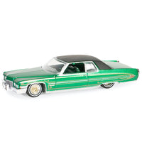 1971 Cadillac Coupe DeVille Blacktop California Lowriders Greenlight 1/64 Series 5