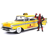 Deadpool & 1957 Chevolet Bel Air Taxi Jada 1/24