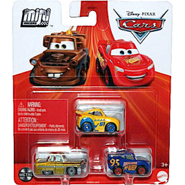 Disney Cars Diecast Mini Racers 3 Pack with Tex Dinoco