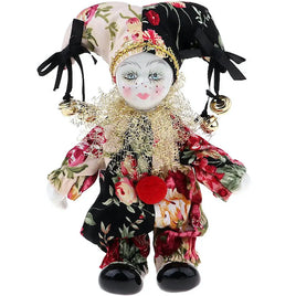 Flower Porcelain Face Clown 8"