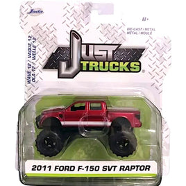 Jada Just Trucks '11 Ford F-150 Raptor SVT Red/Silver Diecast 1/64