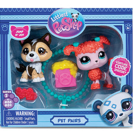 Jump N' Joy Littlest Pet Shop Pet Pair 2.5" (Sheltie & Coral Poodle)