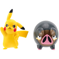 Lechonk & PIkachu Pokemon Battle Feature Figure Set 2"