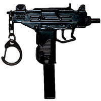 Miniature Uzi Machine Gun 3" Keychain-Black