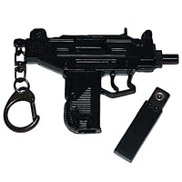 Miniature Uzi Machine Gun 3" Keychain-Black