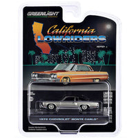 1972 Chevy Monte Carlo Two-Tone Black California Lowriders Greenlight 1/64 Series 5