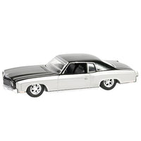 1972 Chevy Monte Carlo Two-Tone Black California Lowriders Greenlight 1/64 Series 5