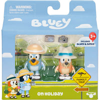 Bluey and Bingo On Holiday Bluey & Friends Figure Set 2"