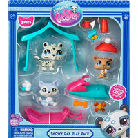 Snowy Day Play Pack Littlest Pet Shop Pet Pair 2.5"