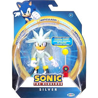 Silver with Checkpoint Sonic the Hedgehog Action Figure 4"