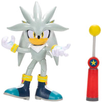 Silver with Checkpoint Sonic the Hedgehog Action Figure 4"