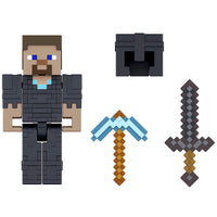 Steve in Netherite Armor 15th Anniversary Minecraft Action Figure 3"