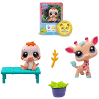 Zoo Pals Littlest Pet Shop Pet Pair 2.5" (Giraffe & Sloth)