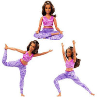 Yoga Barbie Made To Move Doll 10.5" (Purple Pants & Pink Shirt)