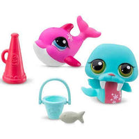 Fin-tastic Stunts Littlest Pet Shop Pet Pair 2.5" (Walrus & Dolphin)