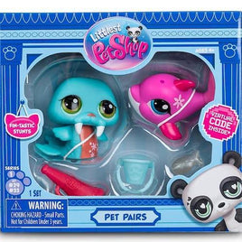 Fin-tastic Stunts Littlest Pet Shop Pet Pair 2.5" (Walrus & Dolphin)