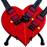 Steve Vai Famous Signature Triple-Neck Heart Miniature Guitar Replica Collectible