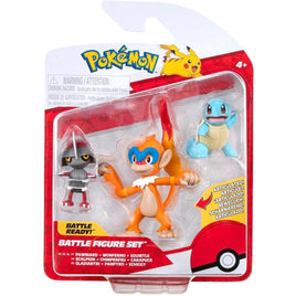 Pawniard, Monferno & Squirtle Pokemon Battle Feature Figure Set 3"