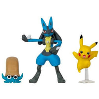 Omanyte, Lucario & Pikachu Pokemon Battle Feature Figure Set 3"