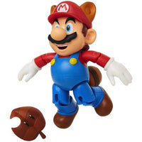 Raccoon Mario with Super Leaf Super Mario 4" Nintendo Action Figure