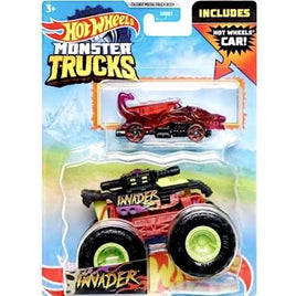 Invader Monster Trucks with Diecast Car 1/64