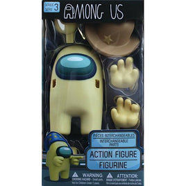 Among Us Yellow with Sheriff Hat Action Figure 4" with Interchangeable Parts