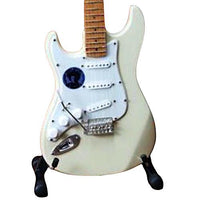 Signature Jimi Hendrix Woodstock Fender™ Strat™ Cream Reverse Headstock Mini Guitar Replica w/Jimi Logo