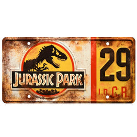 Jurassic World Hammond’s Jeep #29 Rusted Metal Stamped Replica Prop License Plate