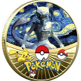 Pokemon Starry Sky Mewtwo Collectible Coin