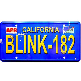 BLINK 182 Metal Stamped Replica Prop License Plate