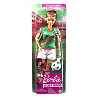 Soccer Player w/Green Top Barbie You Can Be Anything Doll 10.5"