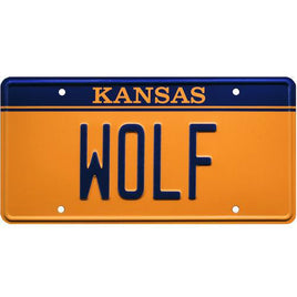 Planes, Trains, & Automobiles Doobby's Taxiola "WOLF" Metal Stamped Replica Prop License Plate