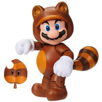 Tanooki Mario with Super Leaf Super Mario 4" Nintendo Action Figure