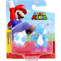 Light Blue Yoshi with Egg Super Mario Nintendo Action Figure 2.5"