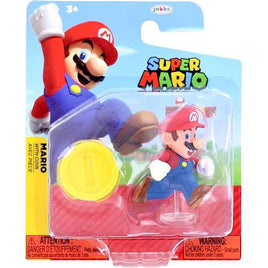 Mario with Coin Super Mario Nintendo Action Figure 2.5"