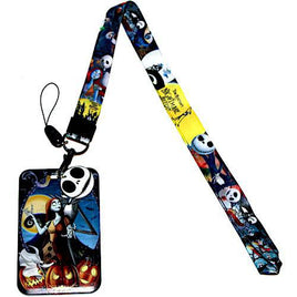 Jack and Sally The Nightmare Before Christmas 18" Lanyard with Badge Holder