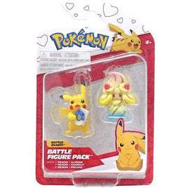 Pikachu & Alcremie Pokemon Battle Feature Figure Set 3"