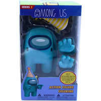 Among Us Cyan Action Figure 4" with Interchangeable Parts