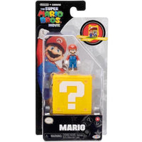 Nintendo The Super Mario Bros. Movie Mario Mini Figure with Question Block 1.25"