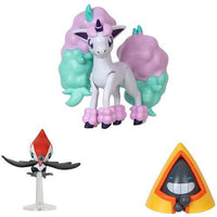 Pikipek, Galarian Ponyta & Snorunt Pokemon Battle Feature Figure Set 3"